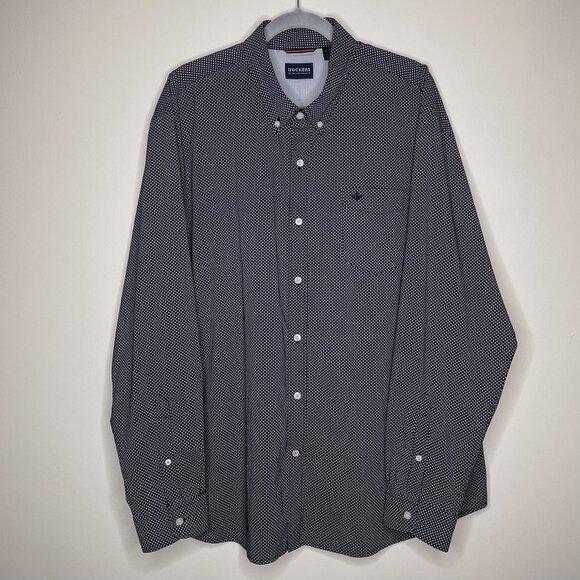 Dockers Geometric Print Long Sleeve Shirt, XXL -‎ Casual Men's Button Down Shirt - Picture 1 of 8